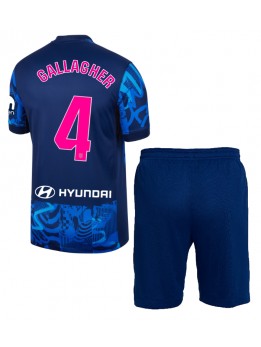 Atletico Madrid Conor Gallagher #4 Ausweichtrikot für Kinder 2024-25 Kurzarm (+ Kurze Hosen)